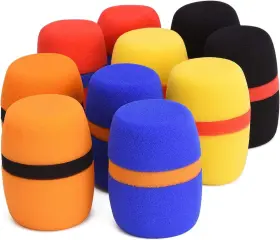 A18103 FACMOGU Pack Colorful Foam Mic Cover Ring