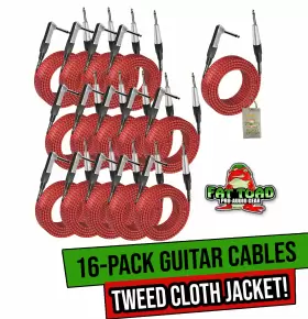 U-AP2303-32-TC-20-PK FAT TOAD Box Guitar Cords Right Angle