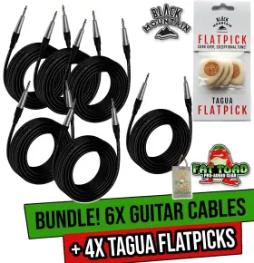 U-AP2303-PICK-TAGUA.B FAT TOAD Guitar Cables Pack Mountain