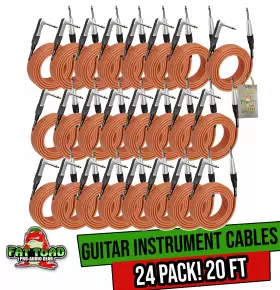 U-AP2303-R-20FT-PK FAT TOAD Box Pack Guitar Cables Cords End
