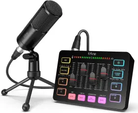445021299287 FIFINE Audio Gaming Podcast Streaming Mixer Set