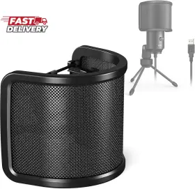 726084171657 FIFINE Pop Filter Screen Microphone Shield Me