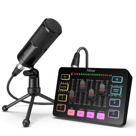 850052511975 FIFINE Audio Gaming Podcast Streaming Mixer Set