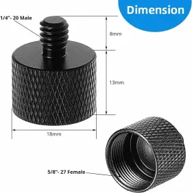 313097253236 FRIENDA Mic Stand Adapter Female Male Camera #2