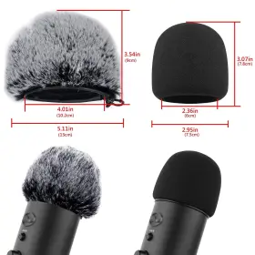 PJZ164-03 GEEKRIA Creators Foam Furry Microphone Windscreen #2
