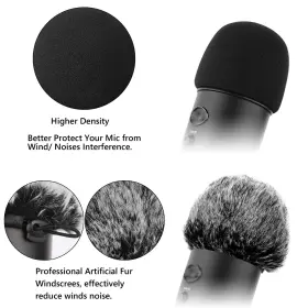 PJZ164-03 GEEKRIA Creators Foam Furry Microphone Windscreen #3