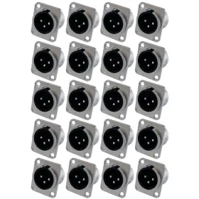 32-115X20 GLS AUDIO Xlr Male Jack Pin Panel Mount Pack