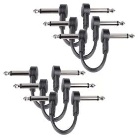 GOGOHOST006 GOGHOST Guitar Patch Cables Pack Ts Right Angle
