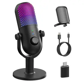 ZTD39 GUEVWES Usb Microphone Gaming Condenser Gamer Stand