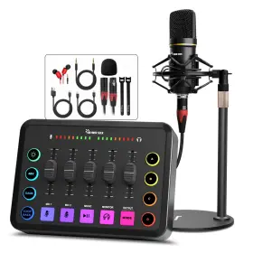 MHS123 HAYNER-SEEK Podcast Gaming Audio Mixer Micro