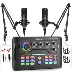 MHS130 HAYNER-SEEK Podcast Audio Mixer Microphone Vo
