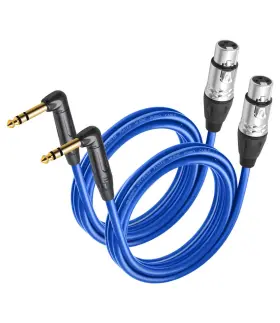 20AGW HUALEU Pack Balanced Xlr Female Right Angle Trs Mixer