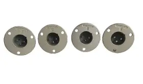 XLR-3-14 ITT CANNON Round Male Panel Connector Set Nos