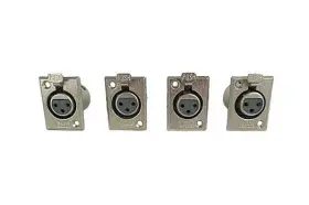 XLR-3-31 ITT CANNON Female Panel Mount Connector Set