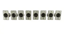 XLR-32 ITT CANNON Male Panel Mount Connector Set