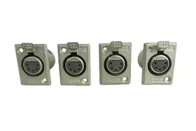 XLR-5-31 ITT CANNON Female Panel Connector Set Nos