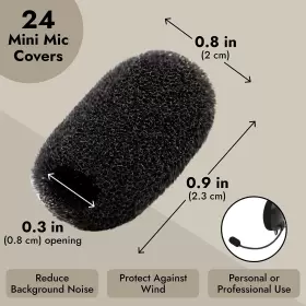 BIZDEV-USA-028 JUVALE Pack Microphone Headset Windscreen Mini #3
