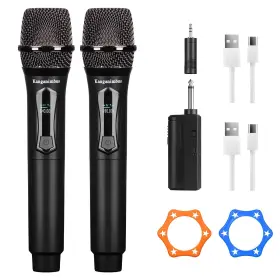 D60-2 KANGANIMBUS Wireless Microphone Dual Handheld Dynamic