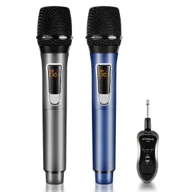 K380 KITHOUSE Wireless Dual Handheld Cordless Dynamic Mic Wi