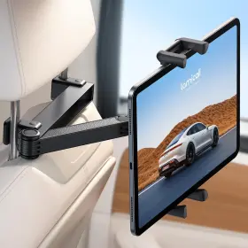 STCH04 LAMICALL Car Headrest Tablet Holder Lockable Folda