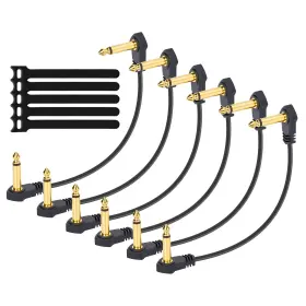 LAM-GTAD-U-6IN LAMROYCE Flat Guitar Patch Cables Pack Ultra