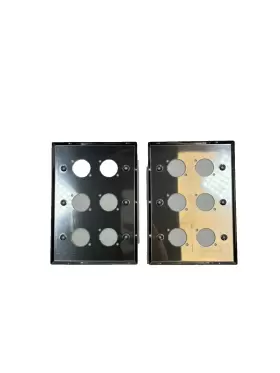 659459771919 LASE Triple Gang Blank Wall Plate Xlr Male Steel #2