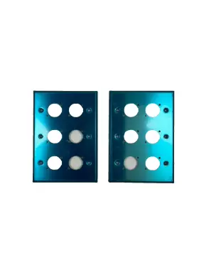659459771919 LASE Triple Gang Blank Wall Plate Xlr Male Steel