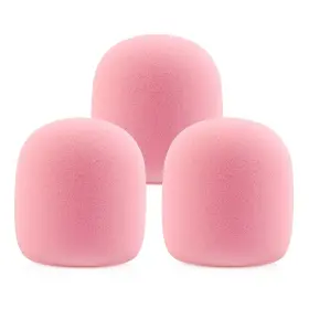 SM58-POP-FILTER-6 LEFXMOPHY Windscreen Pink Foam Mic Cover