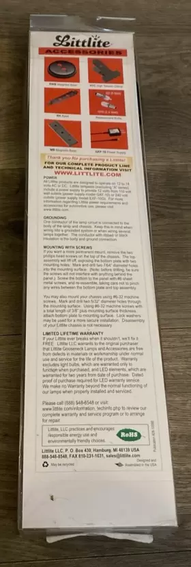 L-12A-LED LITTLITE Gooseneck Lamp Chassis Cord Dimmer Voltage #3