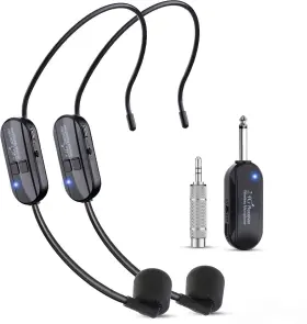 G106-2 LOCOCO Wireless Microphone Headset Double Cordless Mic