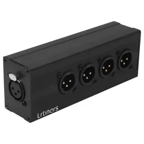 XLR1F4M01 LRBNERS Xlr Female Male Audio Splitter Box Alloy