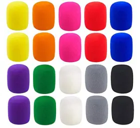749390425573 LUCKKYME Colorful Foam Microphone Cover Top Mic