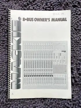 32-8-BUS MACKIE Mixer Manual