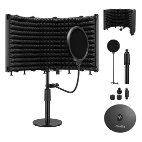 MPFBK5 MOUKEY Table Microphone Isolation Shield Pop Filter