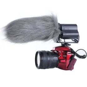 967907063770 MOVO Furry Microphone Windscreen Muff Shotgun Up