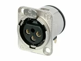 NC3FD-H NEUTRIK Female Receptacle Pin Mount Horizontal Pcb