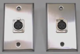 NC3FD-L-B-1 NEUTRIK Xlr Single Wall Plates Female Pin Steel