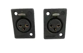 NC3FP-B NEUTRIK Xlr Female Panel Connector Set Nos