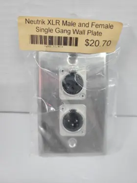 WXX-302MF NEUTRIK Steel Wall Plate Xlr Male Female Connector