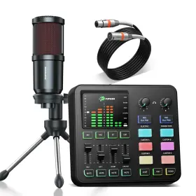 T12PRO P-PUPGSIS Podcast Audio Mixer Xlr Dynamic Microphone
