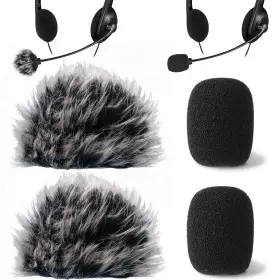754691477176 PAGOW Mini Foam Microphone Windscreens Furry