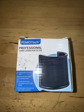 112-0182-01 PEMOTECH Pop Filter Yeti Microphone Mesh