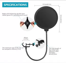IX-P1 PERFECTSTORE FRANK Microphone Pop Filter Mask Shield #2