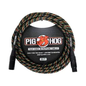 672485350101 CABLE Rasta Stripes Microphone Xlr