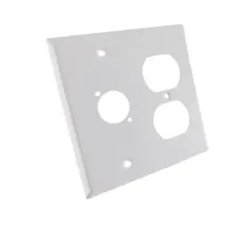 DPU-1DUP1X-WH PROCRAFT Steel Gang Wall Plate Ac Duplex Xlr