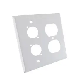 DPU-1DUP2X-WH PROCRAFT Steel Gang Wall Plate Ac Duplex Xlr