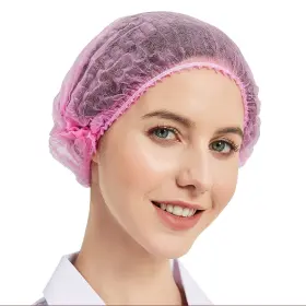 BC-21PK-500 PROTECTX Pink Disposable Hair Nets Elastic Head