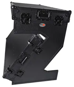 Xs-ztablebl DJ Table Flight Handles Wheels