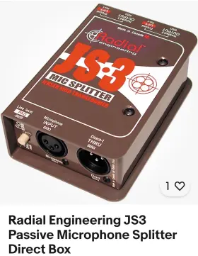 R800-1023 RADIAL ENGINEERING Passive Microphone Splitter