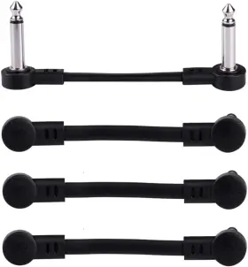RM-635M-M-11CM-4PACK RAYZM Guitar Patch Cable Angled Jumper